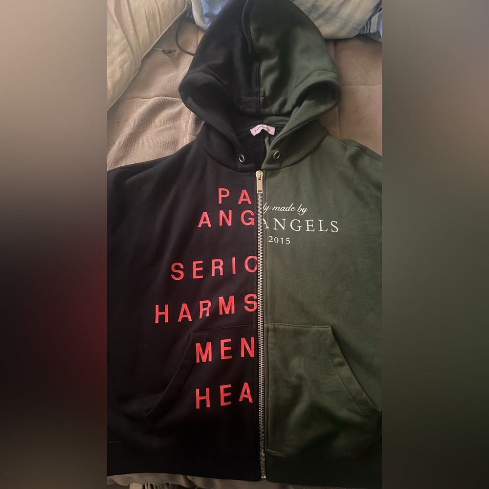 Palm angels two tone hoodie
